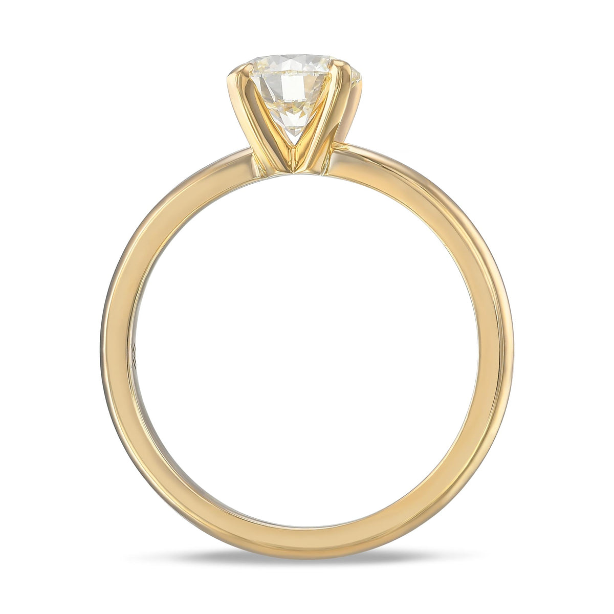 Q-R Round Solitaire Diamond Ring 