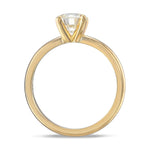 Q-R Round Solitaire Diamond Ring 