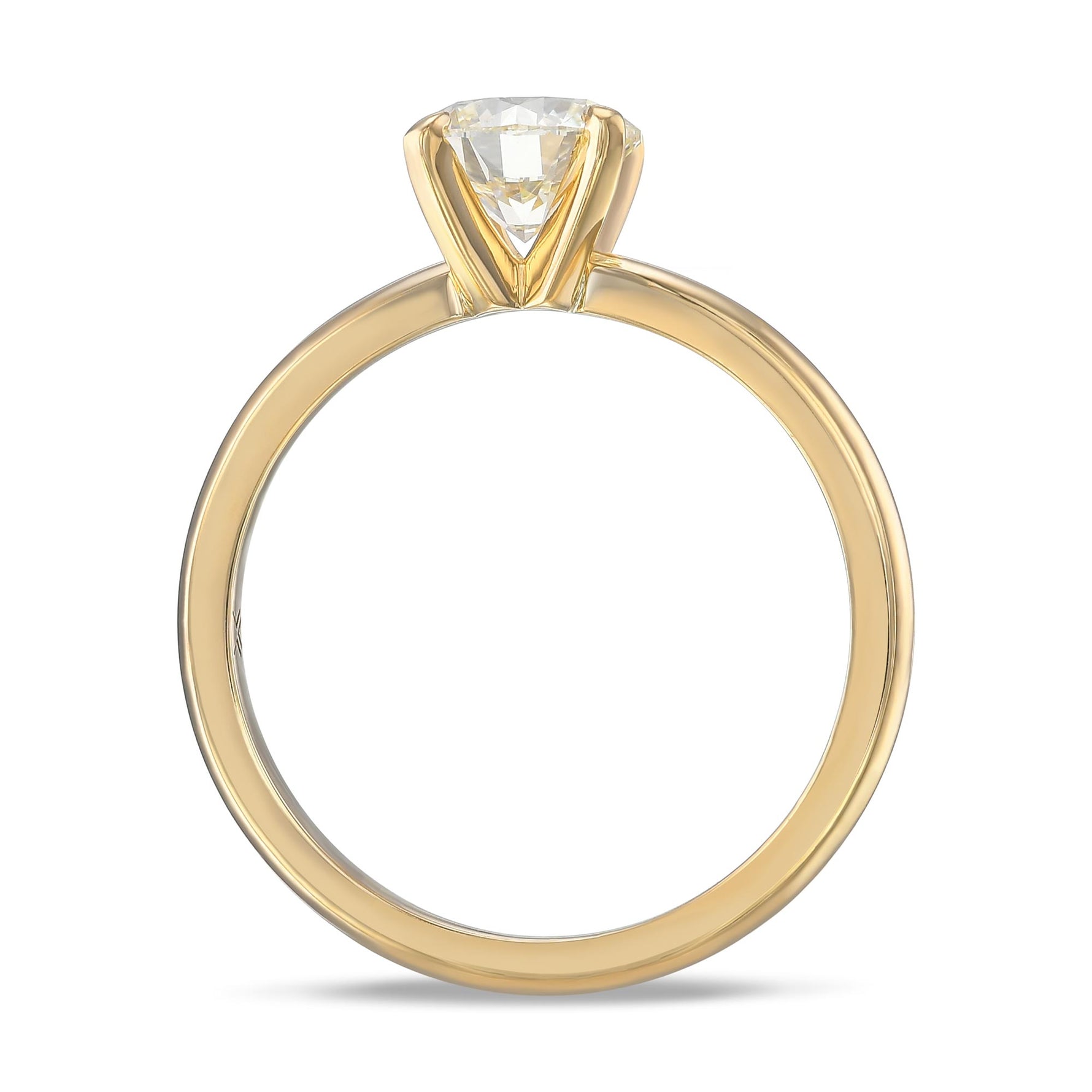 Q-R Round Solitaire Diamond Ring 
