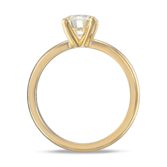 Q-R Round Solitaire Diamond Ring 