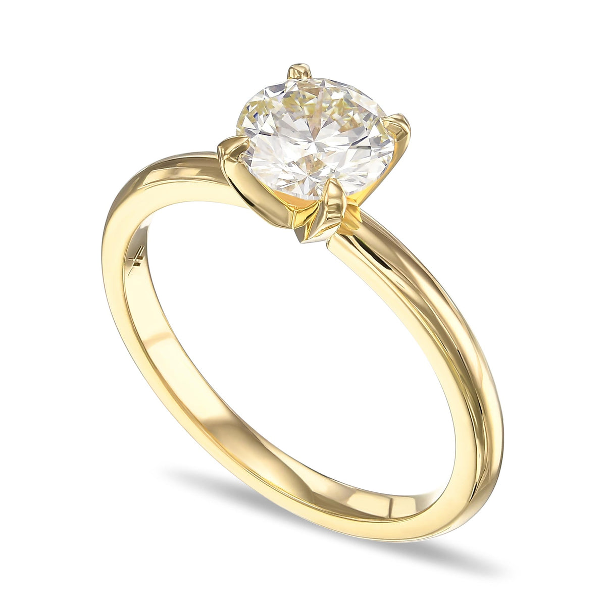 Q-R Round Solitaire Diamond Ring 