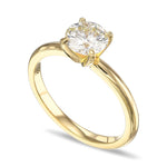 Q-R Round Solitaire Diamond Ring 