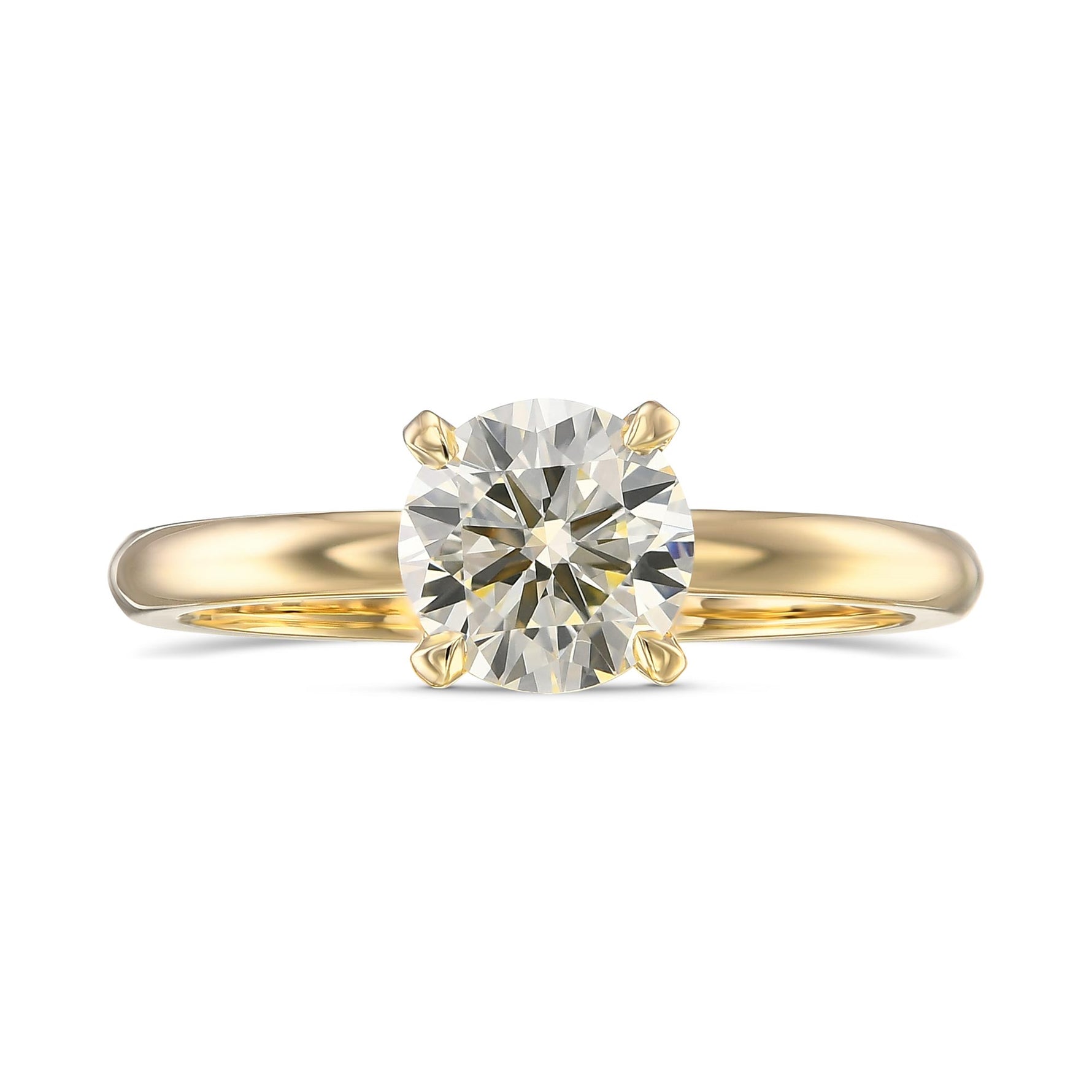 Q-R Round Solitaire Diamond Ring 