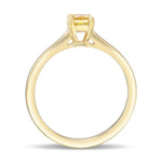 Fancy Deep Yellow Radiant Diamond Solitaire Ring