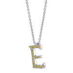  Fancy Vivid Yellow "E" Letter Pendant