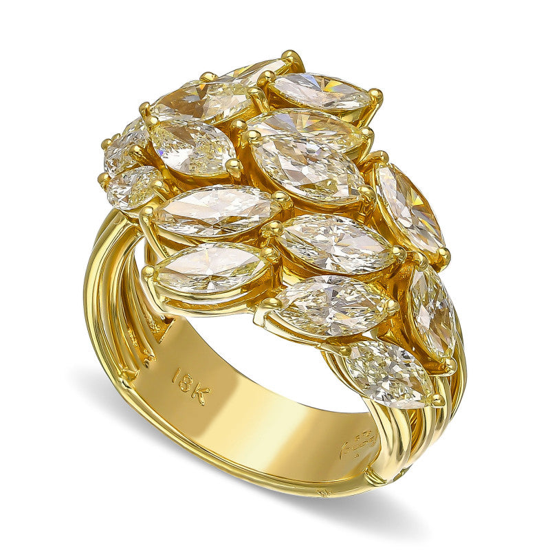  Marquise Cluster Couture Diamond Ring