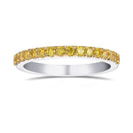 Canary Fancy Vivid Yellow Diamond Half Eternity Wedding Band