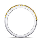 Canary Fancy Vivid Yellow Diamond Half Eternity Wedding Band