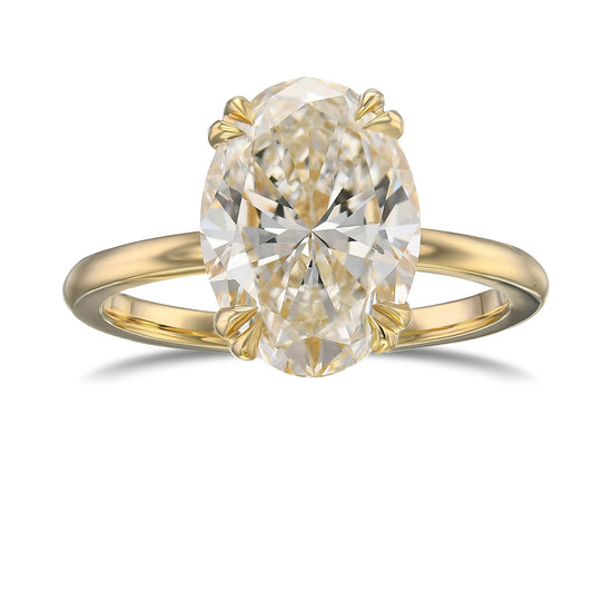 Oval Solitaire Diamond Ring