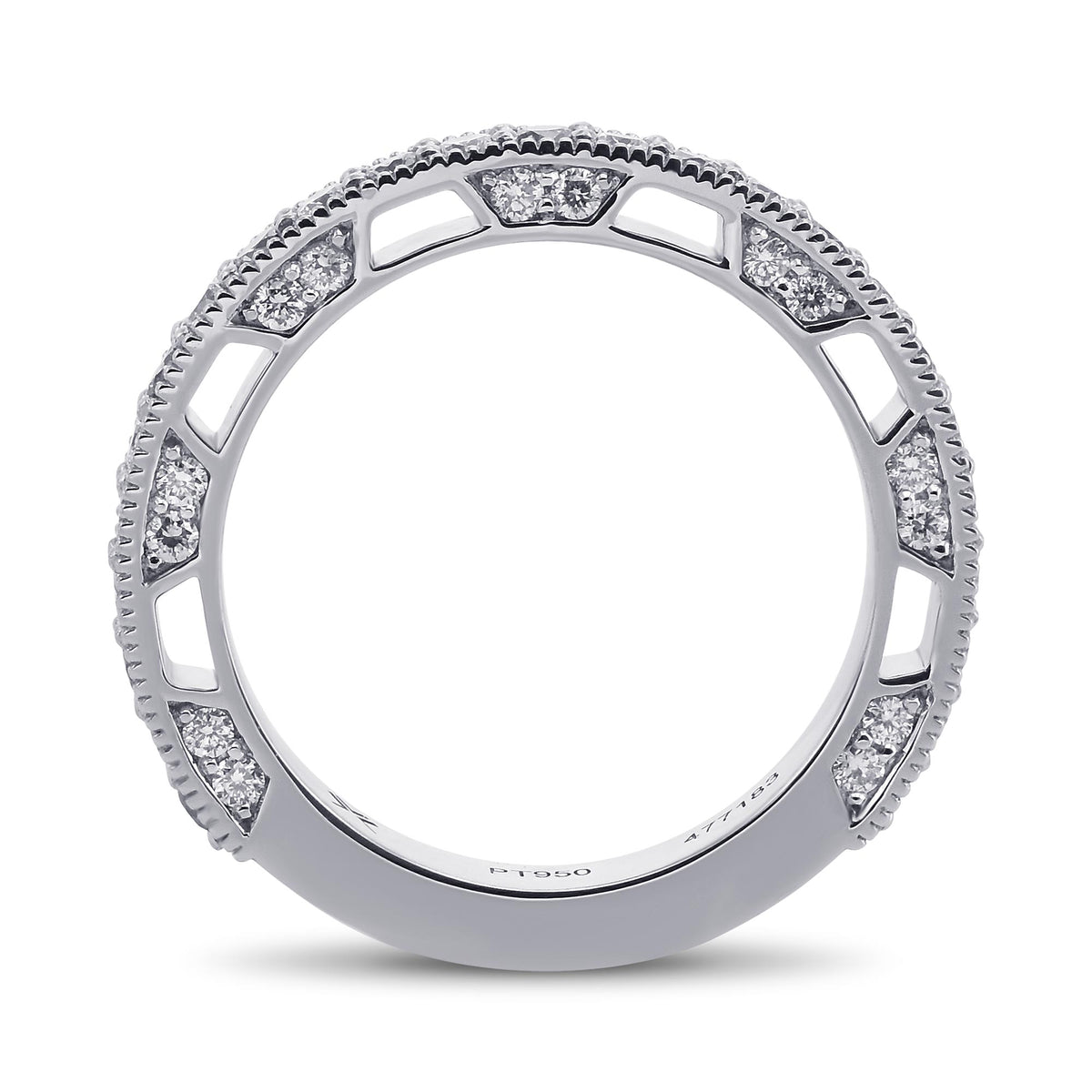 Fancy Greenish Yellow & Colorless Diamond Wedding Band