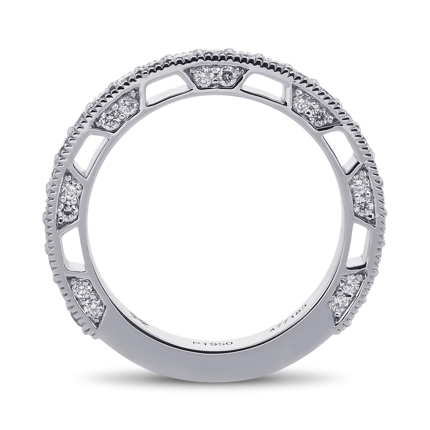 Fancy Greenish Yellow & Colorless Diamond Wedding Band