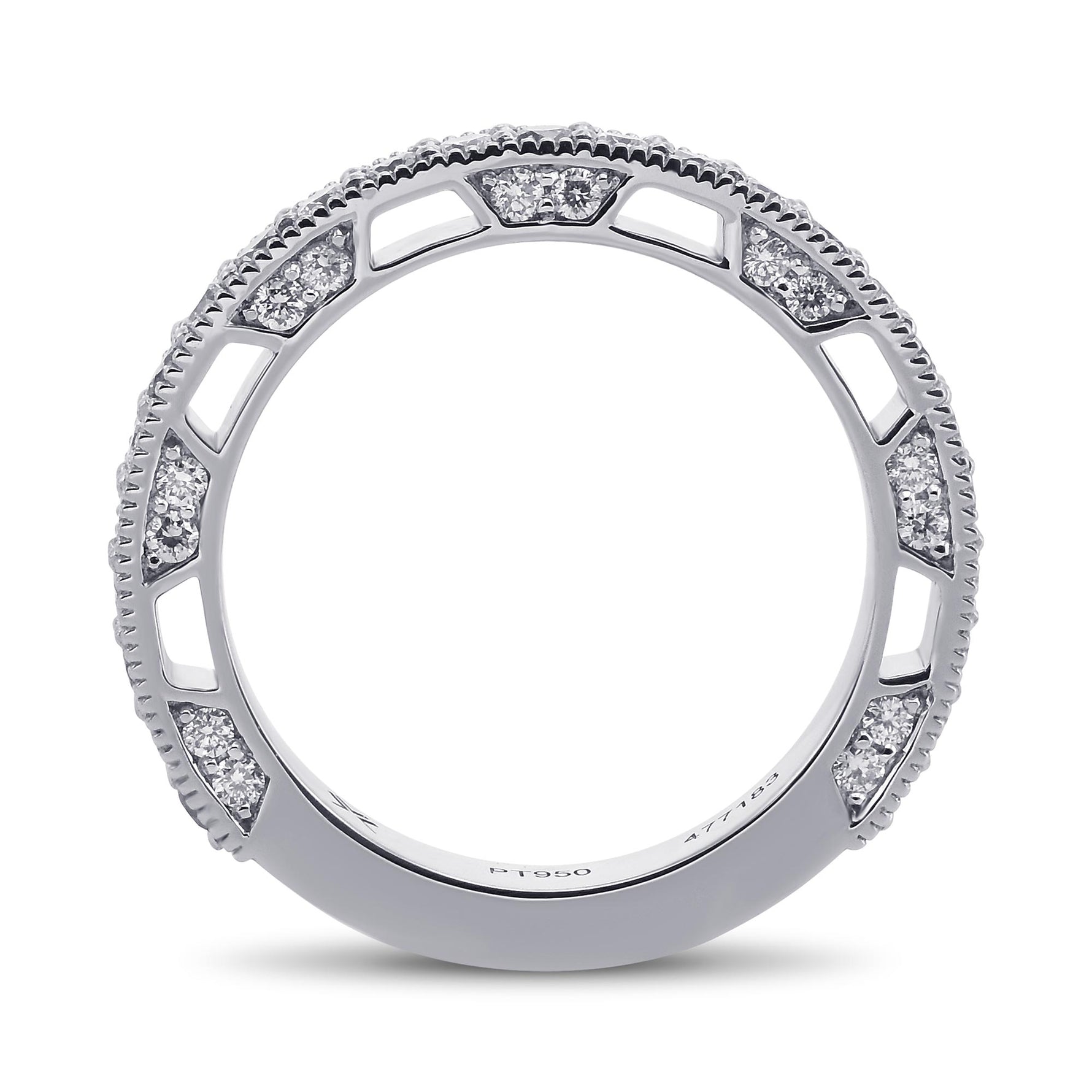 Fancy Greenish Yellow & Colorless Diamond Wedding Band