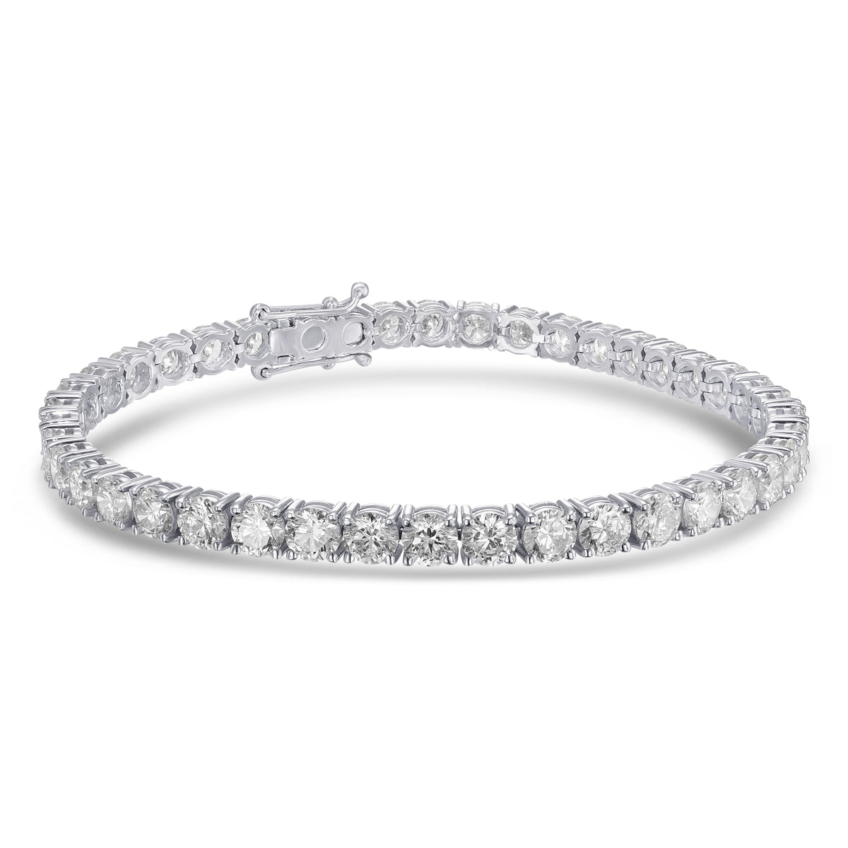 Colorless Round Brilliant Diamond Tennis Bracelet