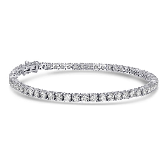 Colorless Round Brilliant Diamond Tennis Bracelet