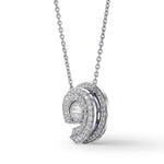 Spiral Round Diamond Pendant
