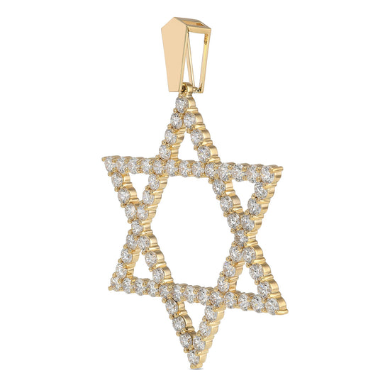Star of David Diamond Pendant
