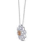 Fancy Vivid Yellowish Orange Radiant Diamond Pin & Pendant