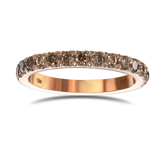 Fancy Brown Diamond Wedding Band