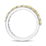 Fancy Yellow Cushion Diamond Band Ring