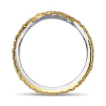 Fancy Vivid Yellow Contoured Full Eternity Diamond Wedding Band