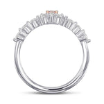 Fancy Pink Marquise Halo Diamond Ring 