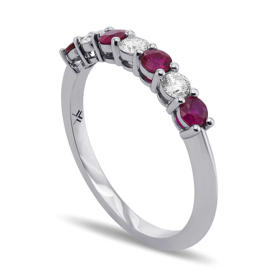 Ruby & Diamond Band Ring