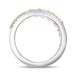 Fancy Intense Yellow Cushion Diamond Band Ring