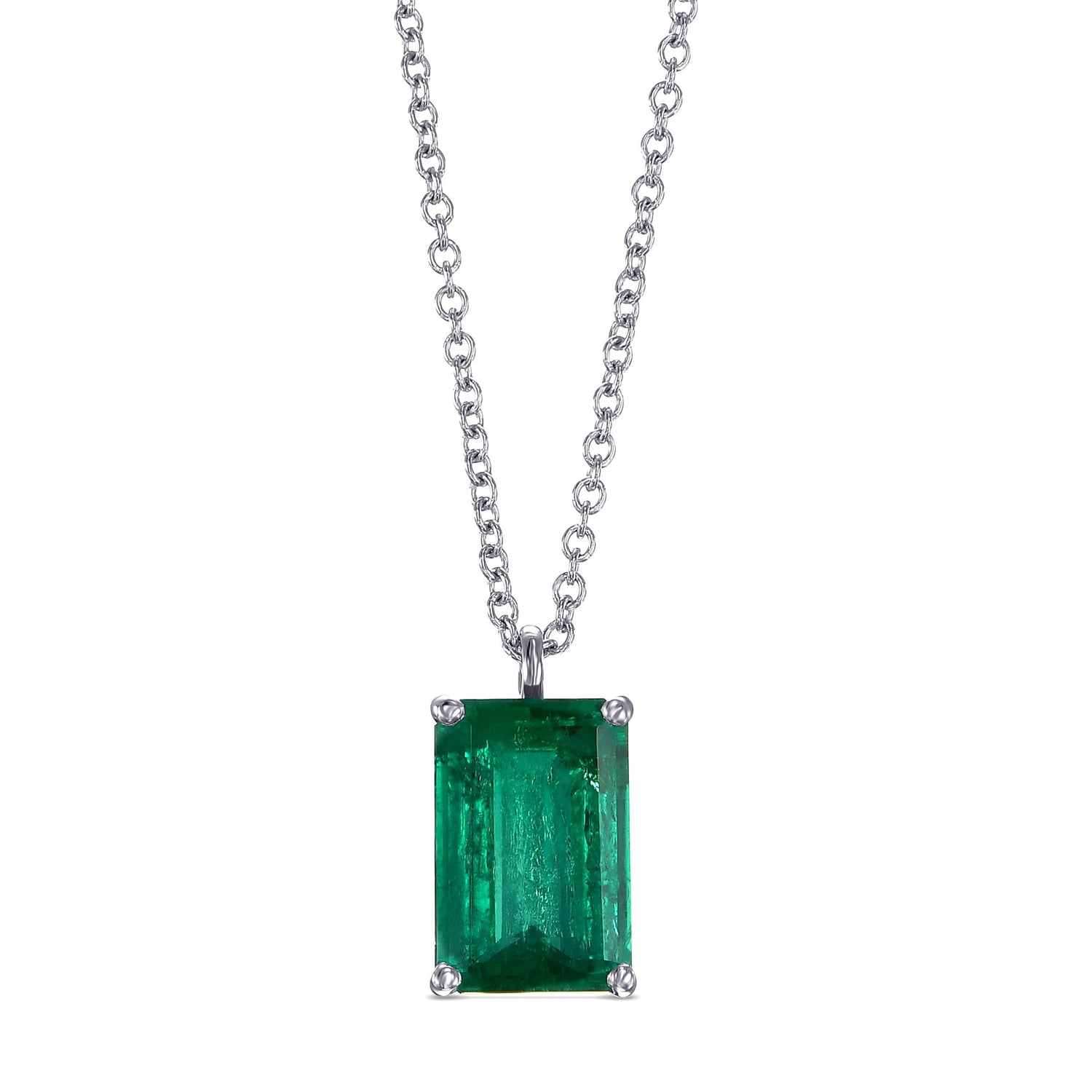 Colombian Emerald Solitaire Pendant