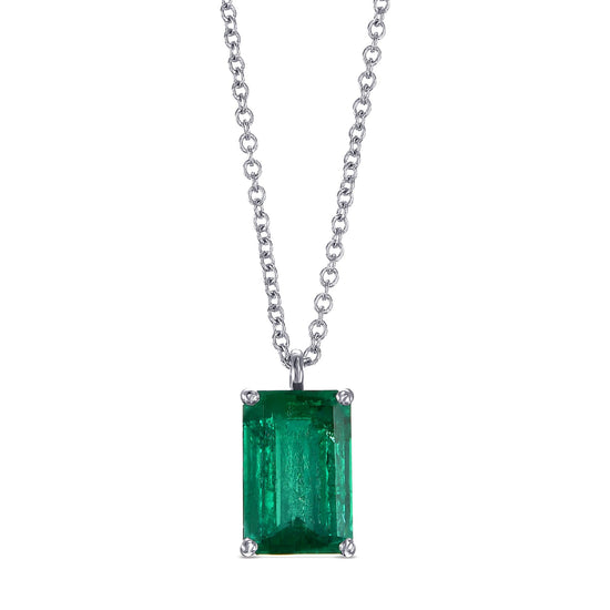 Colombian Emerald Solitaire Pendant