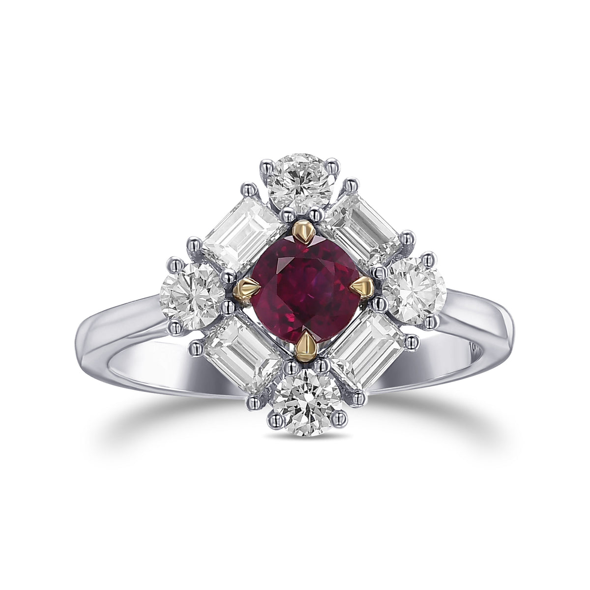  Extraordinary Ruby and Diamond Halo Ring