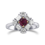  Extraordinary Ruby and Diamond Halo Ring