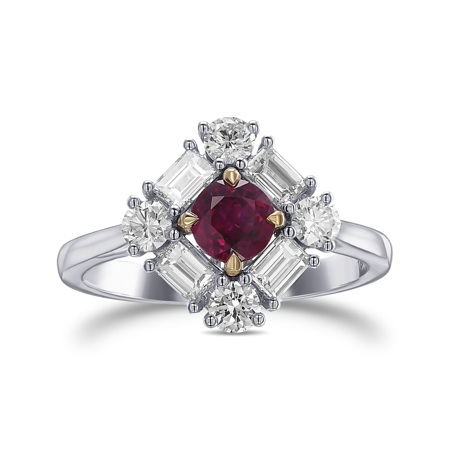  Extraordinary Ruby and Diamond Halo Ring