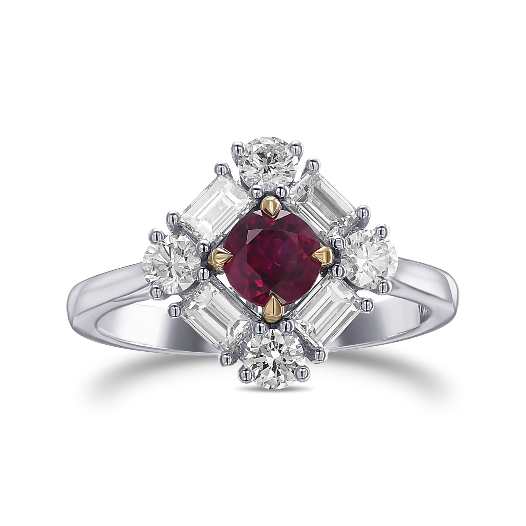  Extraordinary Ruby and Diamond Halo Ring