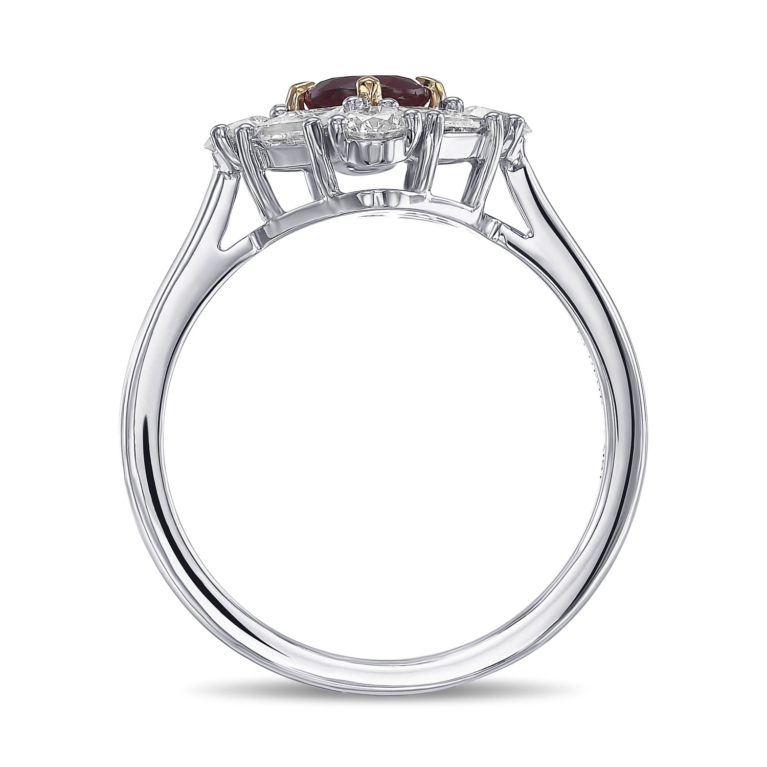  Extraordinary Ruby and Diamond Halo Ring