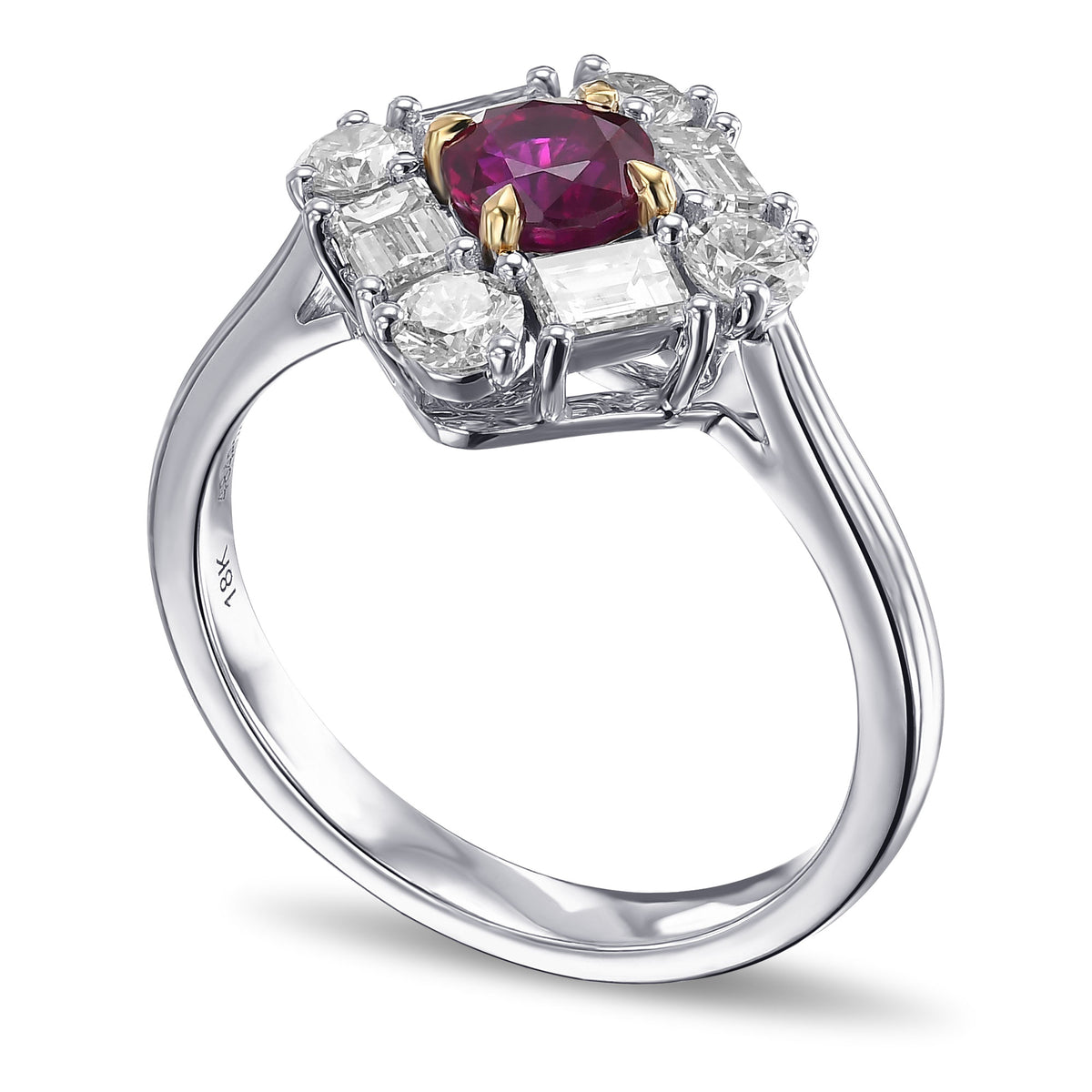  Extraordinary Ruby and Diamond Halo Ring