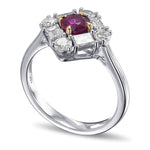  Extraordinary Ruby and Diamond Halo Ring