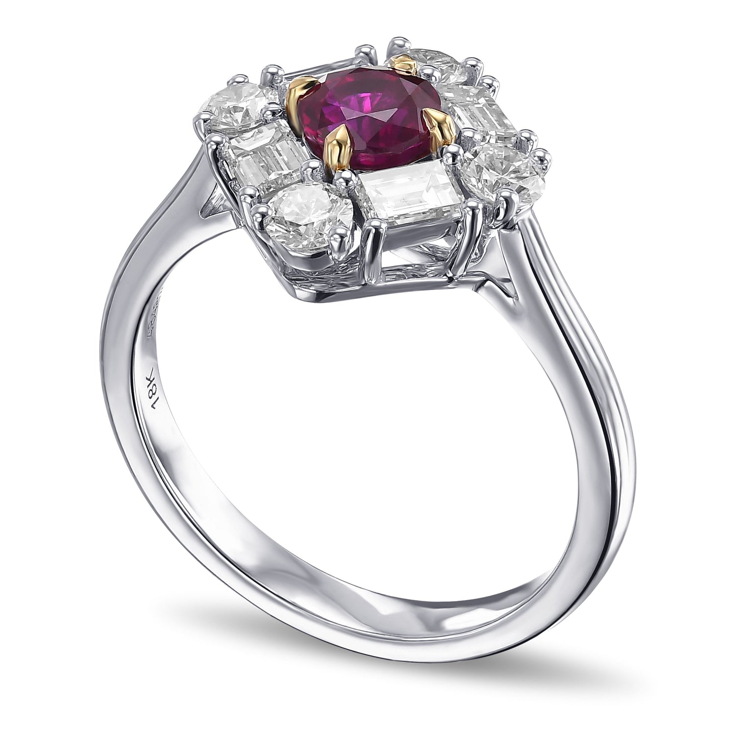  Extraordinary Ruby and Diamond Halo Ring