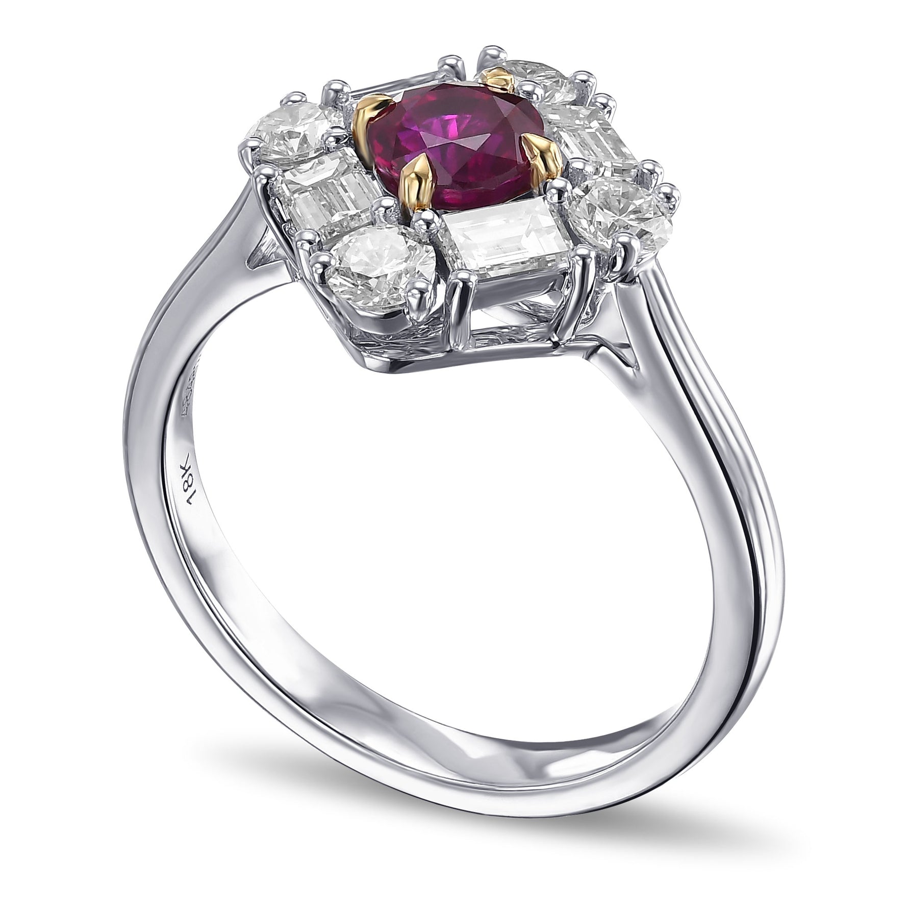  Extraordinary Ruby and Diamond Halo Ring