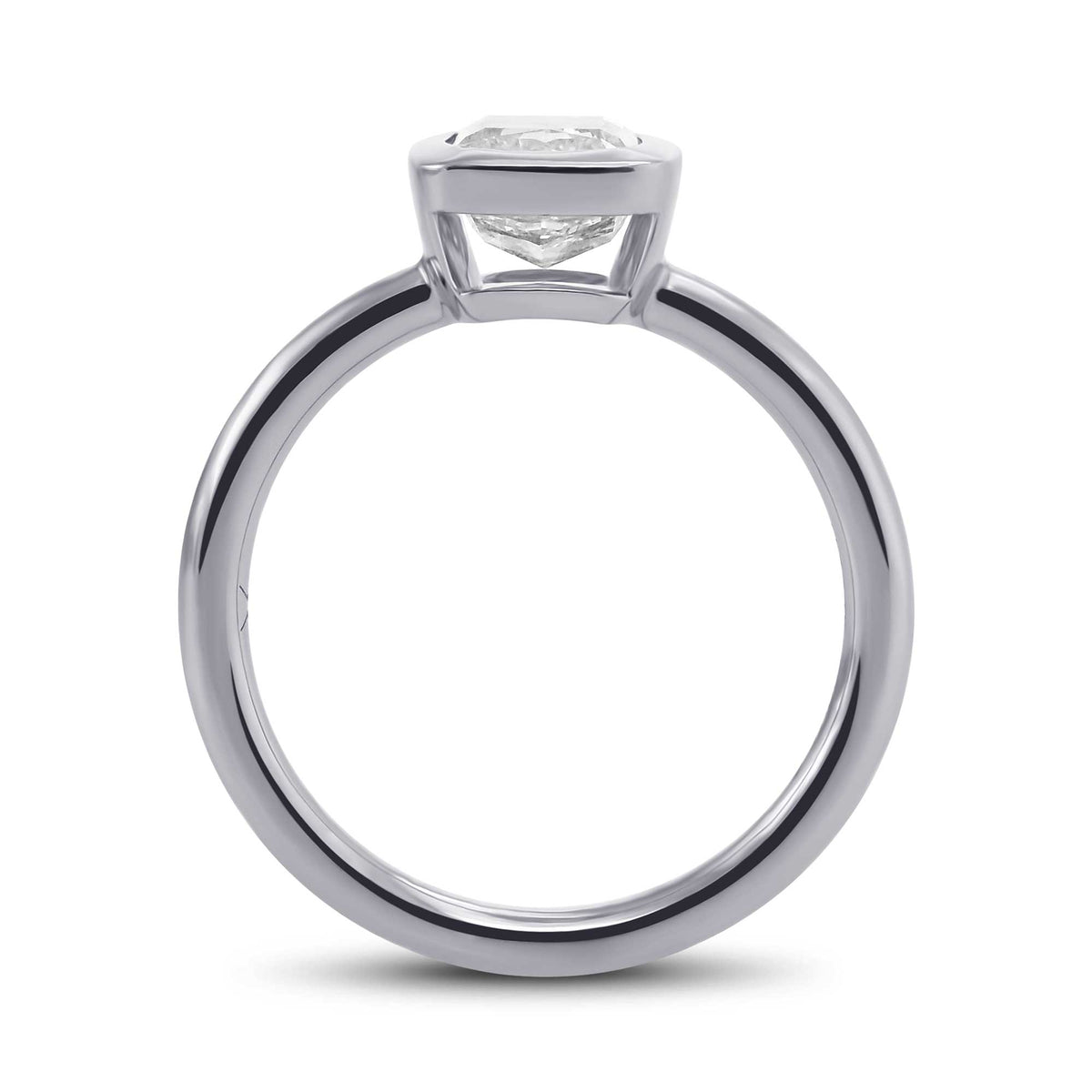 Fancy Light Blue Cushion Solitaire Diamond Ring