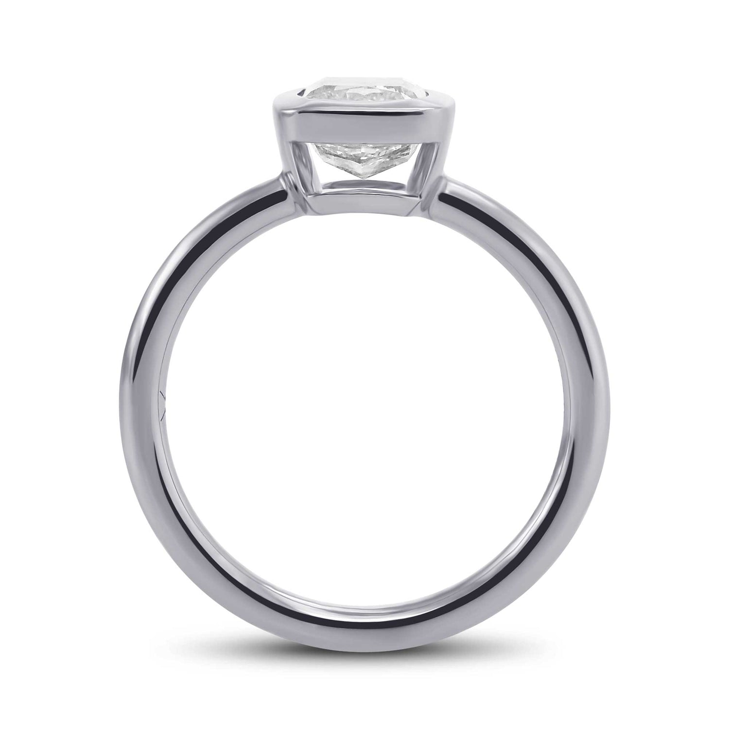 Fancy Light Blue Cushion Solitaire Diamond Ring