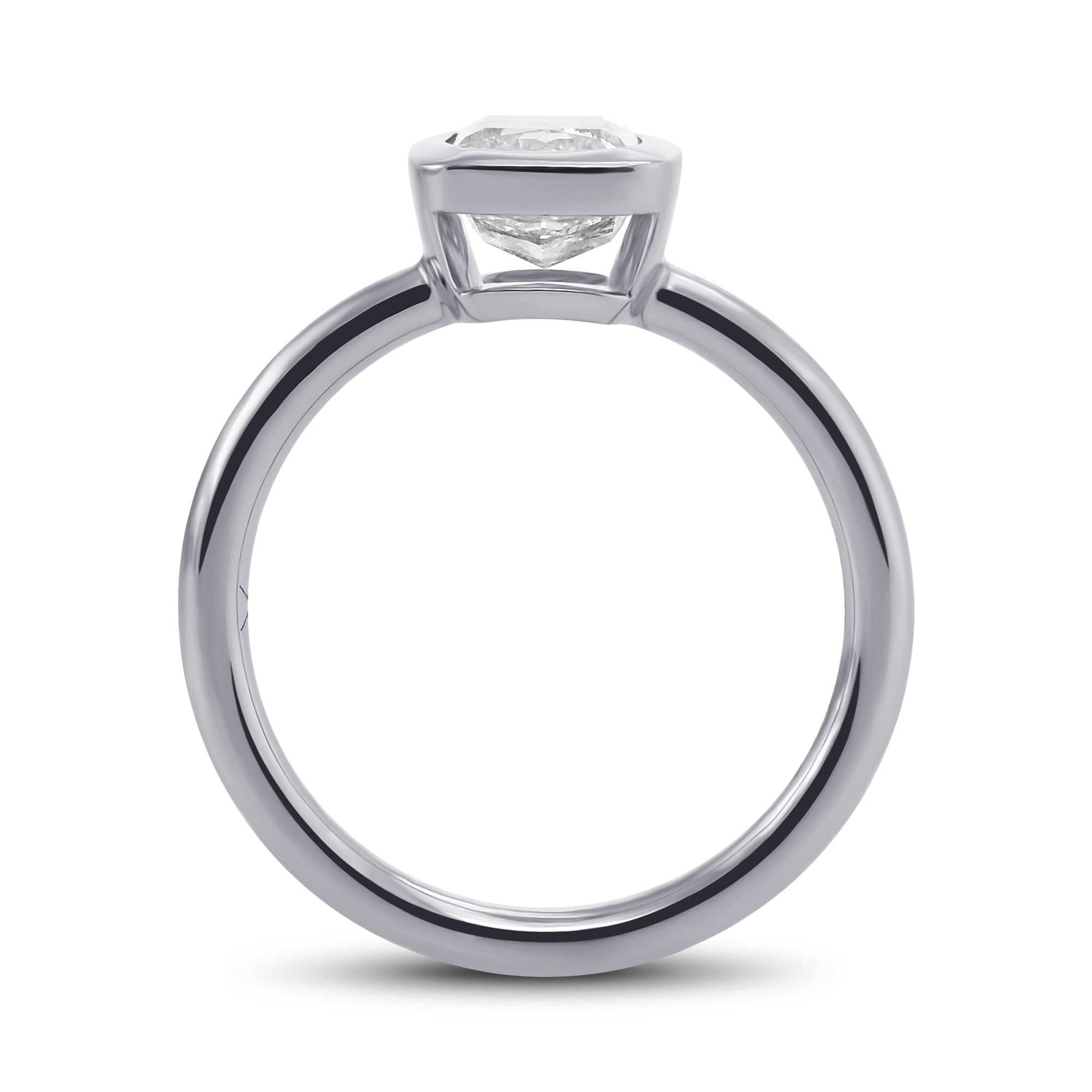 Fancy Light Blue Cushion Solitaire Diamond Ring