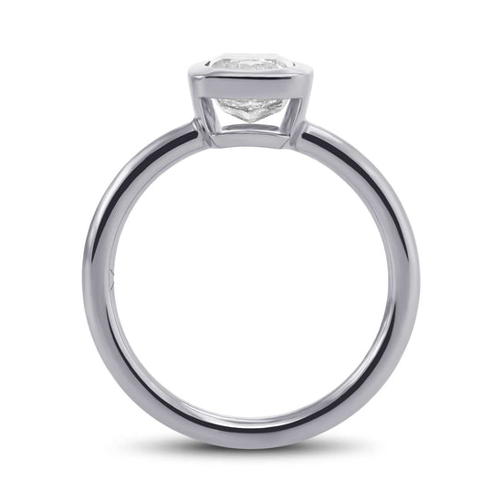 Fancy Light Blue Cushion Solitaire Diamond Ring