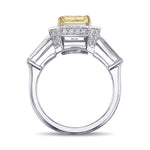 Fancy Intense Yellow Radiant Diamond Halo Ring
