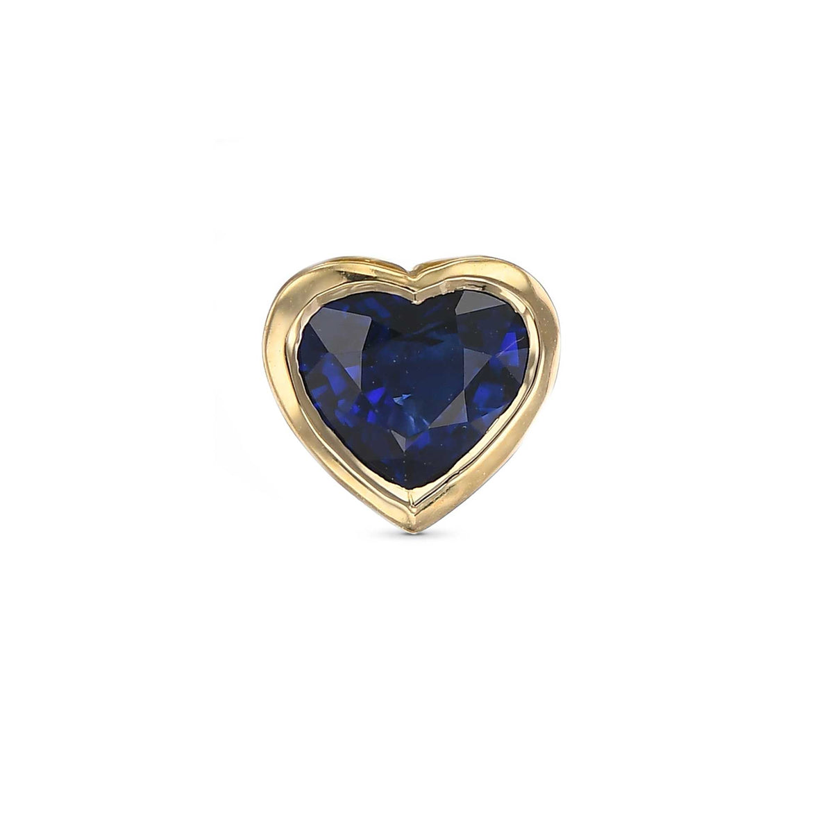 Heart Sapphire Stud Earring