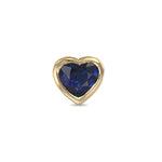 Heart Sapphire Stud Earring
