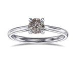 Round Fancy Brown Pink Solitaire Diamond Ring