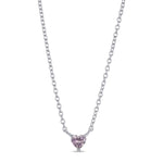 Fancy Intense Pinkish Purple Heart Solitaire Diamond Pendant