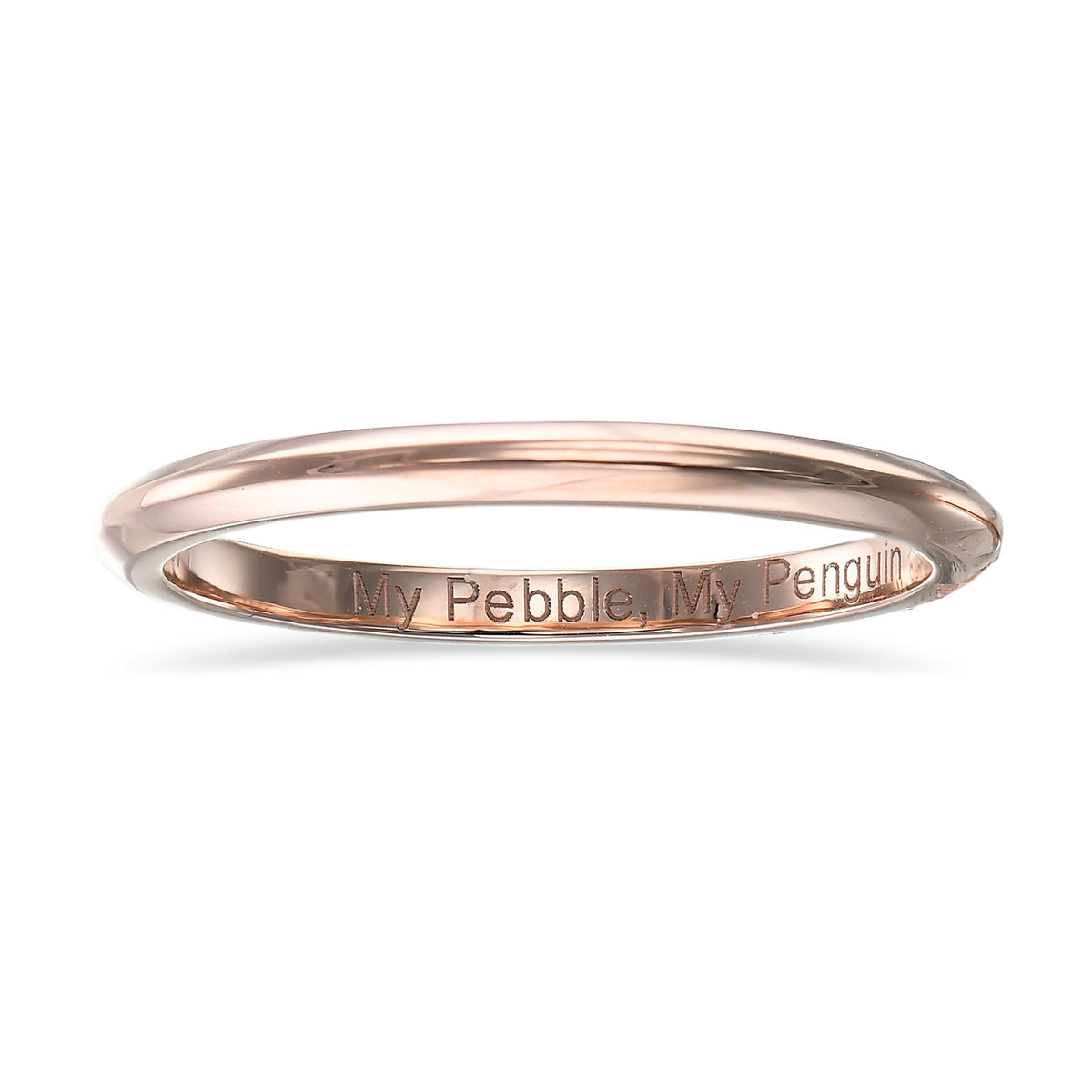 14K Rose Gold Wedding Band Ring