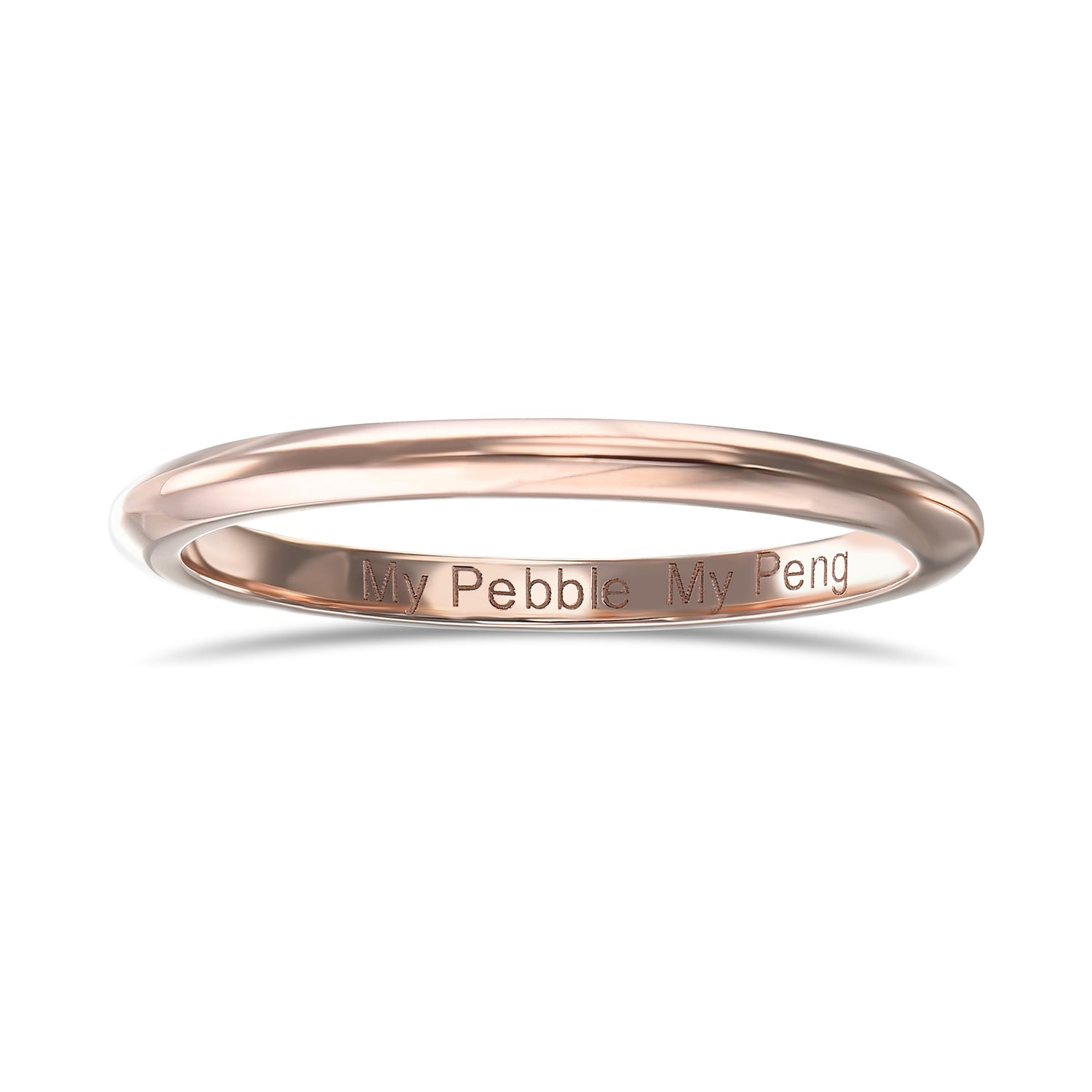 14K Rose Gold Wedding Band Ring