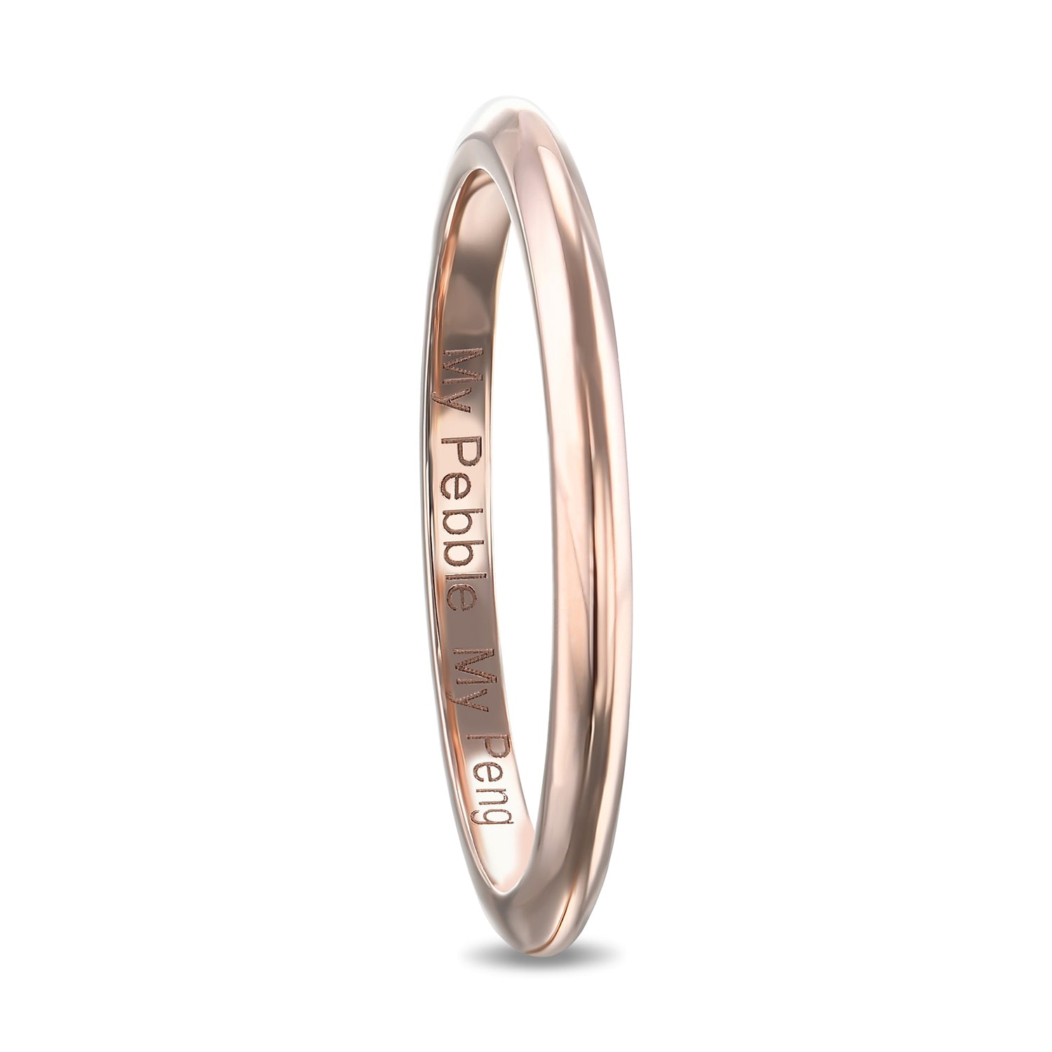 14K Rose Gold Wedding Band Ring